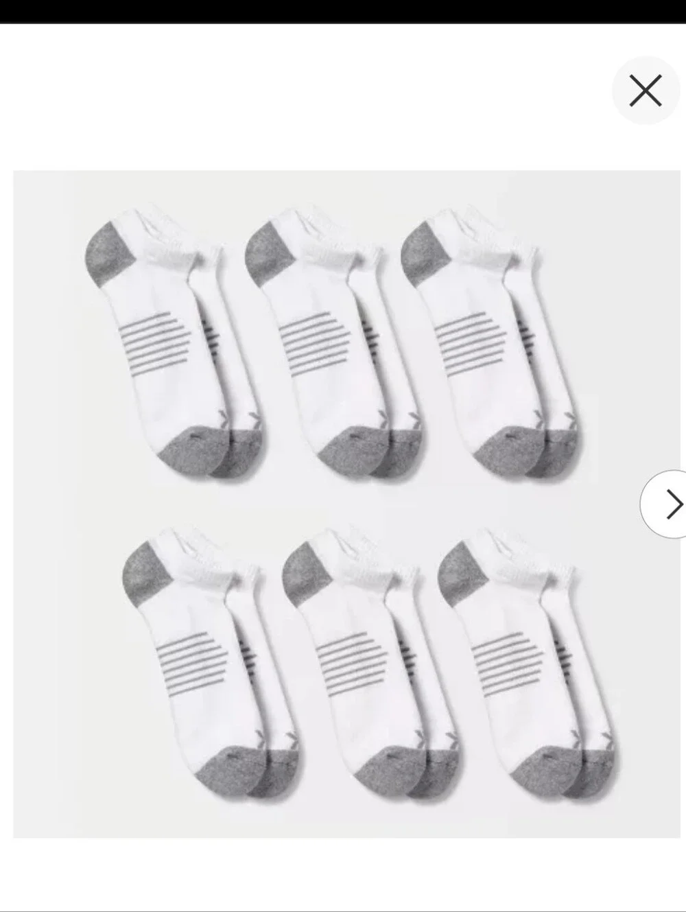 2 - 6-Pack Men's Low-Cut Performance Socks - Extended Sizes 12-15